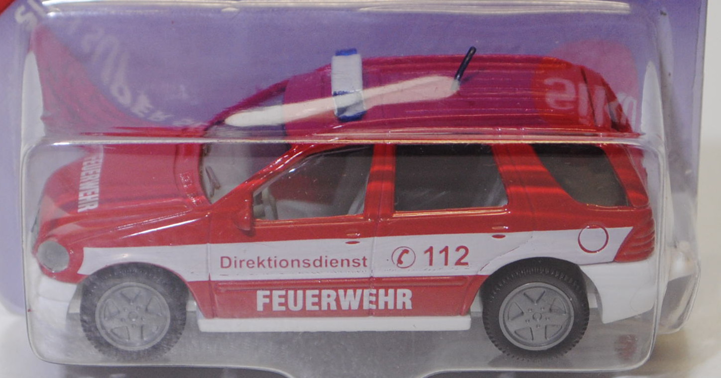 00000 Mercedes-Benz ML 320 (Baureihe W 163, Modell 1997-2001) Feuerwehr-Kommandowagen, karminrot/wei