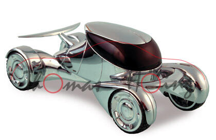 Peugeot Moonster Concept Car, Modell 2001, chrom, Präsentation Frankfurt IAA 2001, Norev, 1:43, PC-B