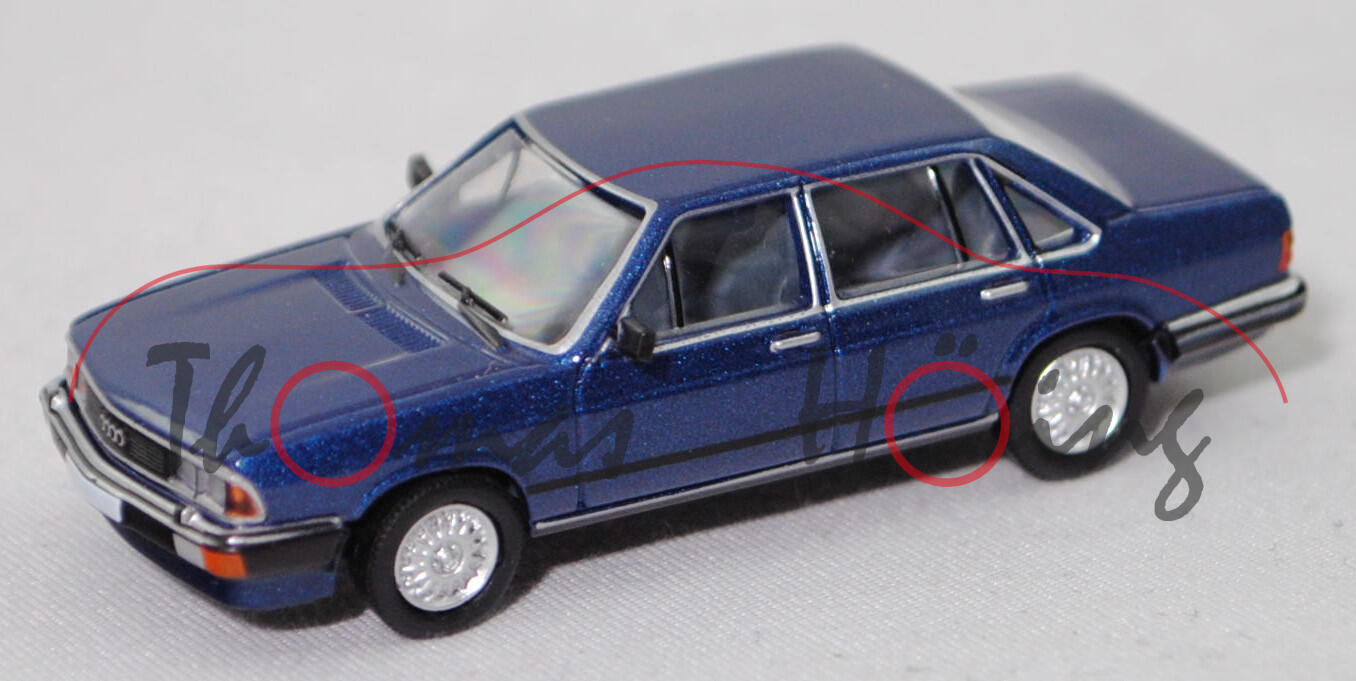 Audi 200 5E (Baureihe C2, Typ 43, Mod. 1980-1982), heliosblaumetallic, Premium ClassiXXs®, 1:87, mb