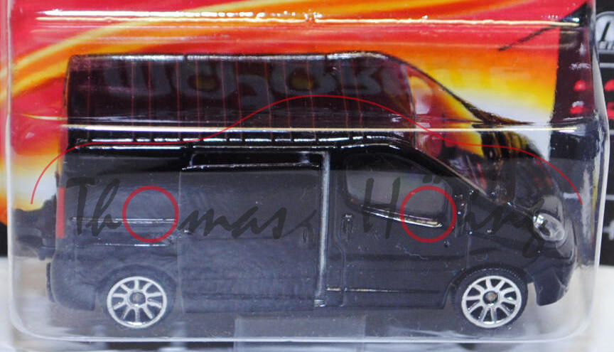 Renault Trafic, (Nr. 239 B), schwarz, majorette, 1:64, Blister