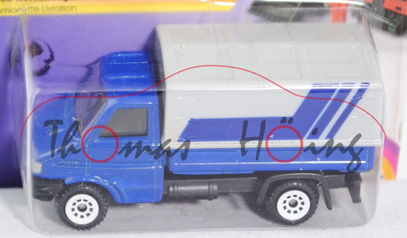 00000 Iveco Daily II (Modell 1990-1996) Kleinlastwagen, hell-ultramarinblau, innen schwarz, Lenkrad