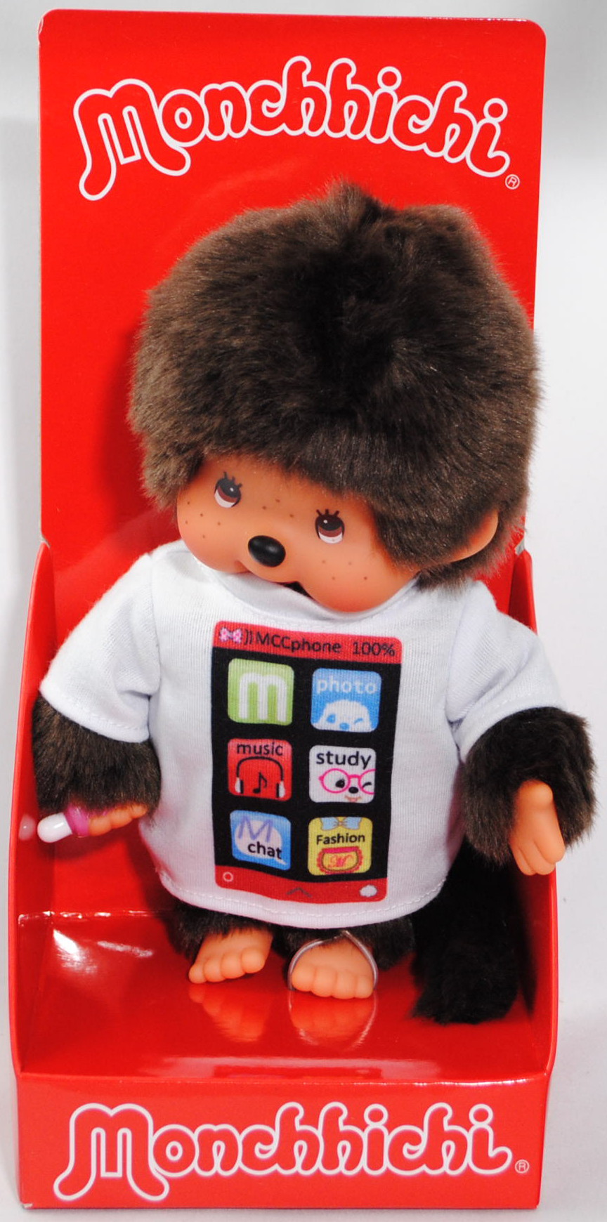 Monchhichi Smartphone Print Boy (Smartphone Junge), 20 cm groß, Sekiguchi