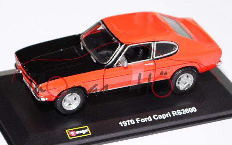 Ford Capri RS 2600 (1. Generation, Typ Capri \'69, Modell 1970-1972), verkehrsrot, Motorhaube schwar