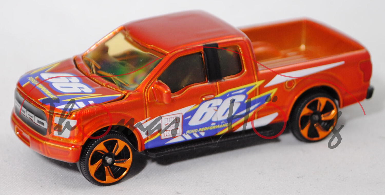 Ford F-150 RAPTOR SuperCab (Mod. 16-18) CROSS RACER/RACING, orangenbraun, majorette, 1:72, mb