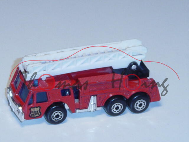 Fire Engine, verkehrsrot, FIRE / DEPT, mit ausziehbarer und drehbarer Leiter, Matchbox Series