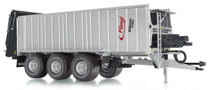 Fliegl Abschiebewagen ASW391 mit Streuwerk, silber, Fliegl / GIGANT / ASW 391, 1:32, Wiking, mb