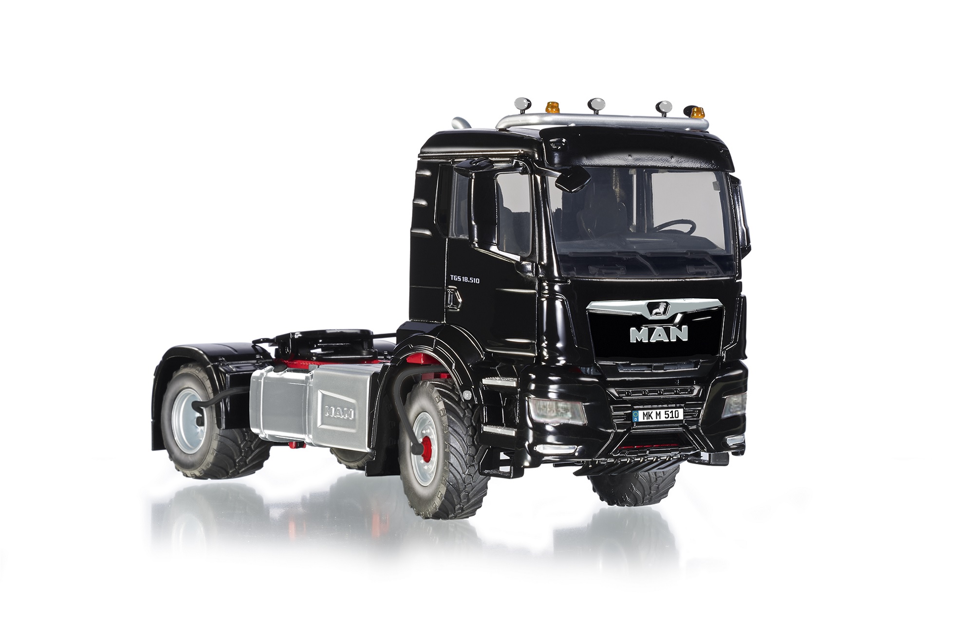 MAN TGS 18.510 4x4 BL Euro 6d (Modell 2020-), schwarz, Nummernschild MK M 510, Wiking, 1:32, mb