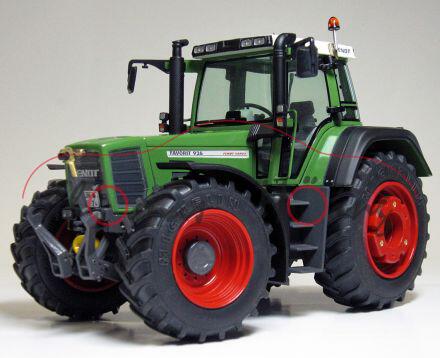 Fendt FAVORIT 926 Vario (1. Generation) (Ausführung 1996 - 2000), resedagrün/grau, Türen zu öffnen,