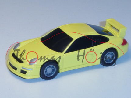 Porsche 911 GT3, hellgelb, Pullback, 1:64, Minichamps