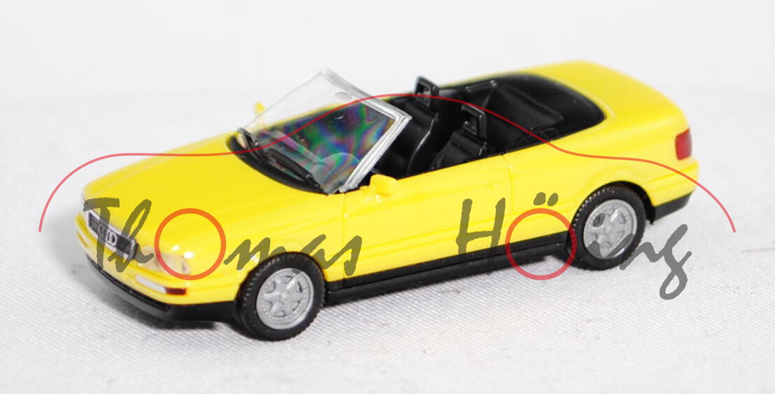 Audi Cabriolet (B4, Typ 8G), Modell 1991-2000, dunkel-zinkgelb, innen schwarz, Herpa, 1:87, mb