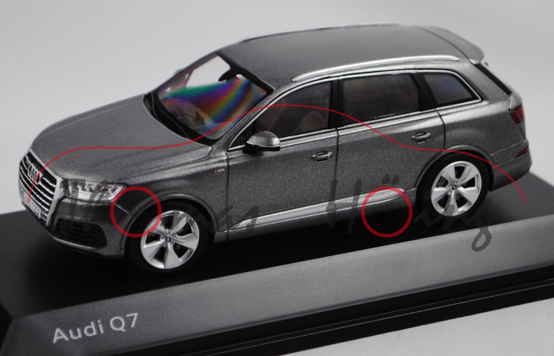 Audi Q7 (Typ 4M, Modell 2015-), graphitgrau, Minimax, 1:43, Werbeschachtel