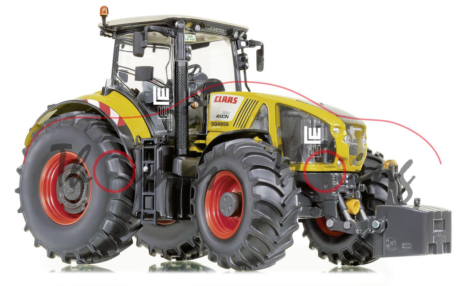 CLAAS AXION 930 (Mod. 11-17), honiggelb, LEONHARD WEISS BAUUNTERNEHMUNG, Wiking, 1:32, mb