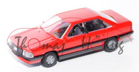 Audi 200 Turbo (C3, Typ 44), Modell 1983-1991, feuerrot, Rietze, 1:87, Werbeschachtel