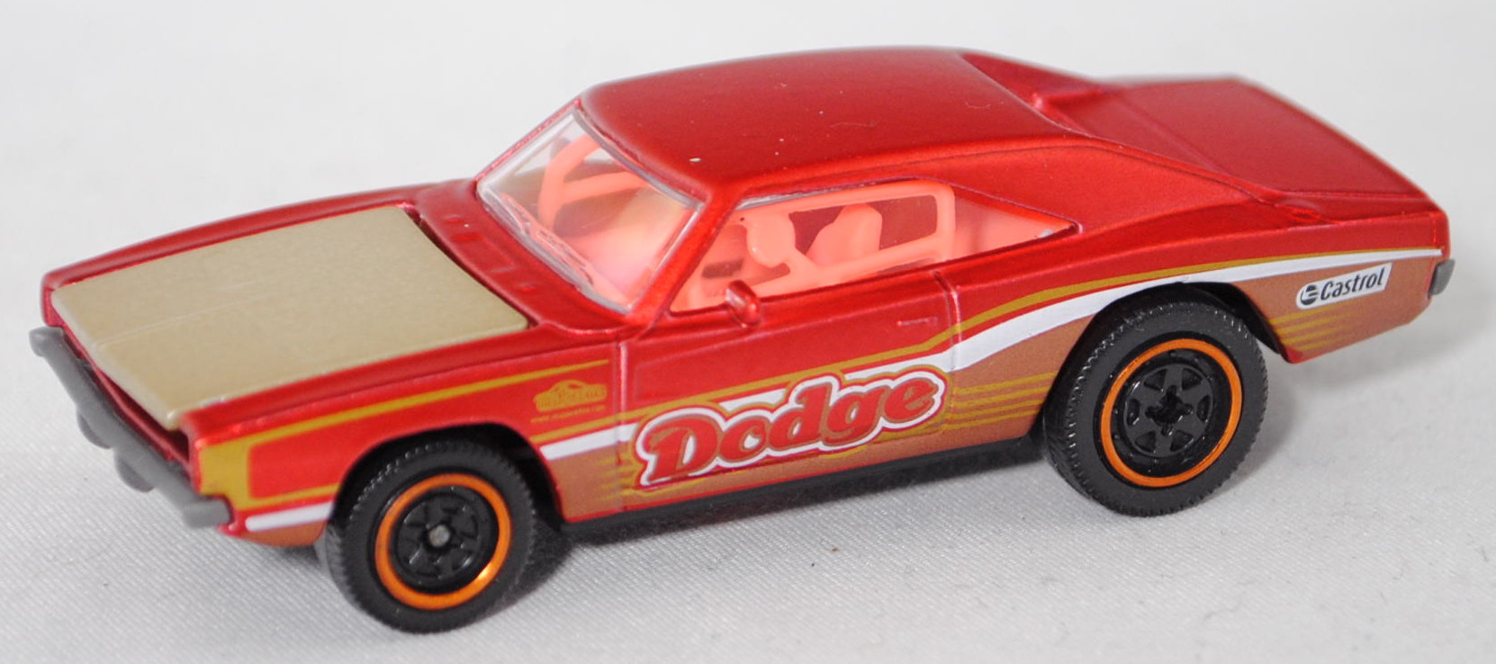 Dodge Charger R/T (2. Gen., Mod. 1969-1970) SUNRISE / RACING, d.-feuerrotmet., majorette, 1:66, mb