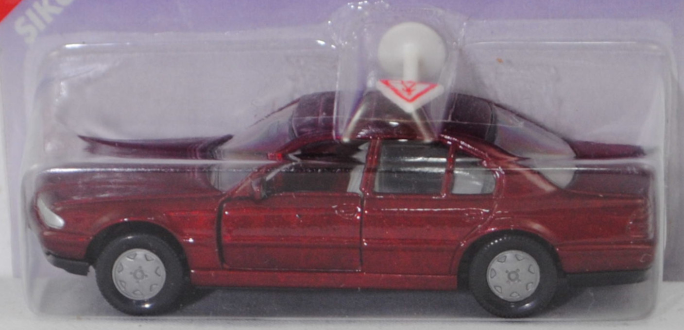 00001 BMW 730i (3. Generation, E38, Vorfacelift, Modell 1994-1996), dunkel-weinrotmetallic, Bpr. BMW 730iL, SIKU SUPER, 1:58, P27