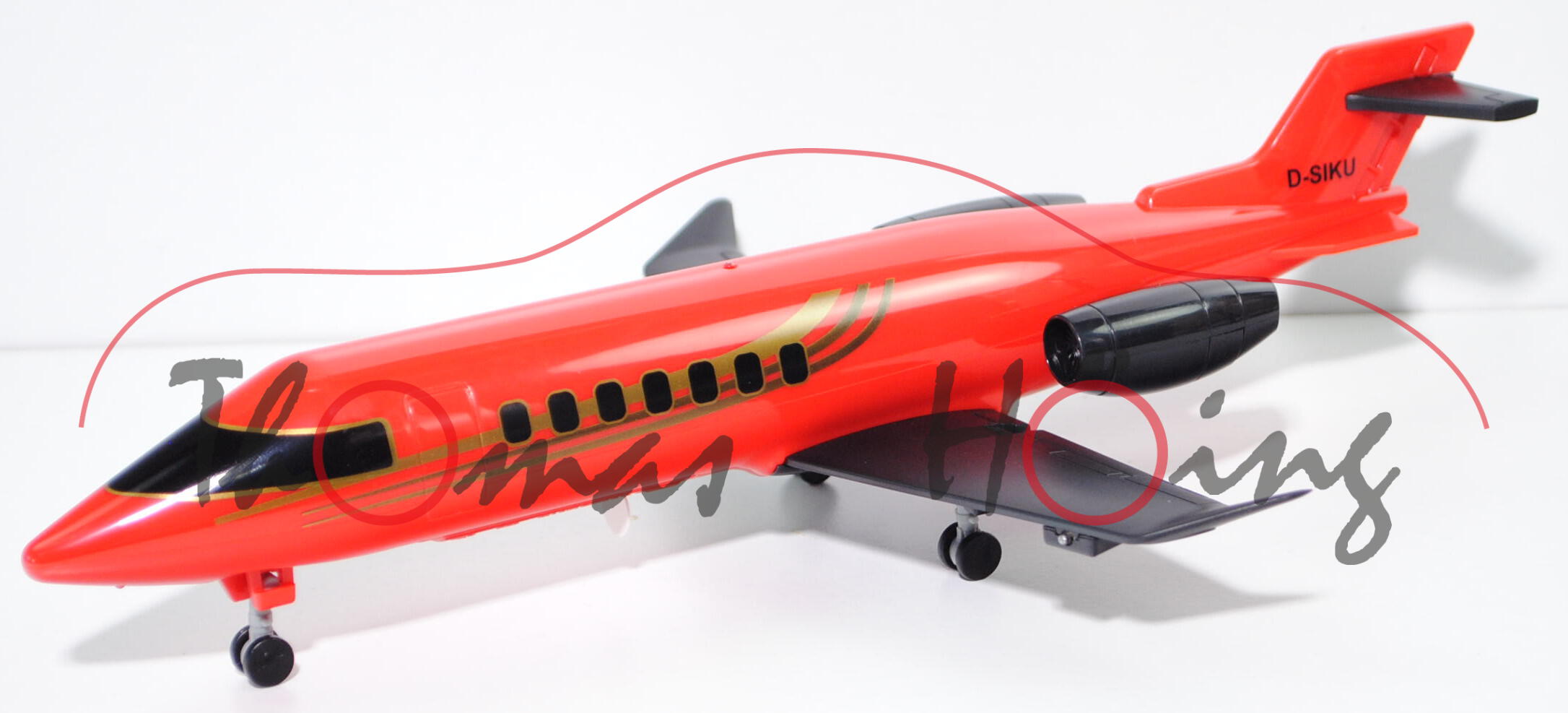 00000 Bombardier Challenger 650 (Modell 2016-) (Geschäftsflugzeug), rot/schwarz, SIKU, 1:69, L16nK