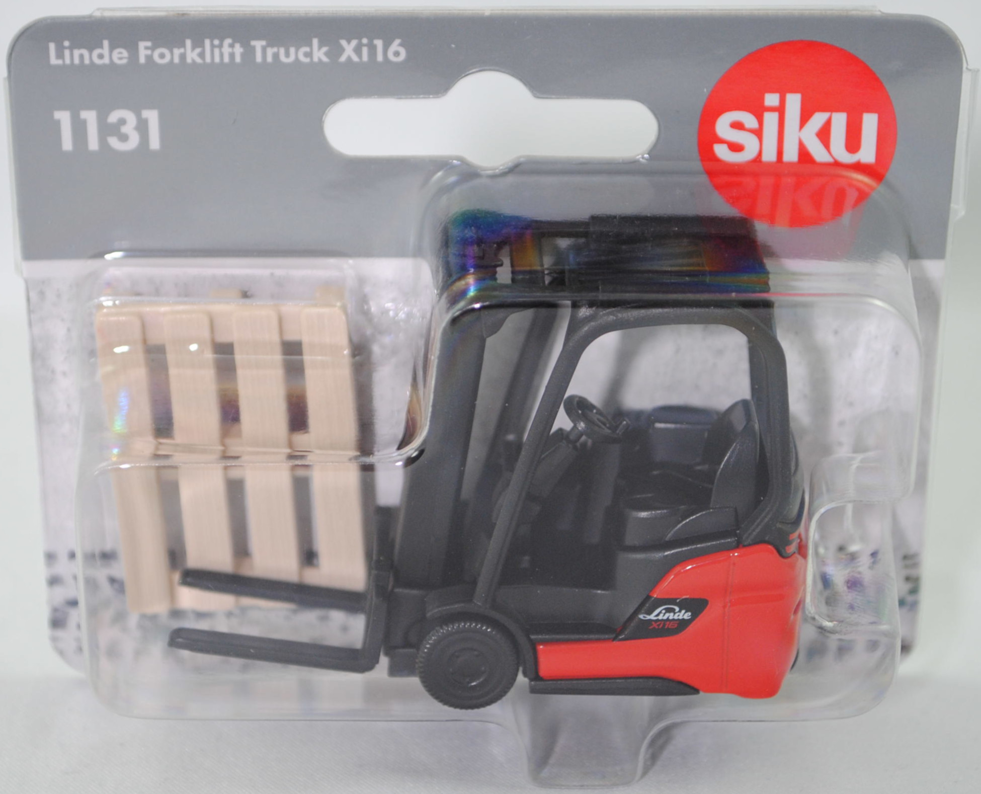 00000 Linde MH Elektrostapler Xi16 (Typ Dreirad-Elektrostapler, Baureihe 1251, Modell 2024-), schwarz/rot, Sitz schwarz, SIKU SUPER, 1:43, P29f