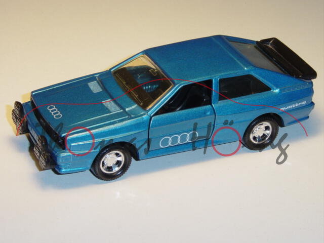 Audi Quattro, Mj. 1980, blaumetallic, Matchbox Super Kings, 1:40