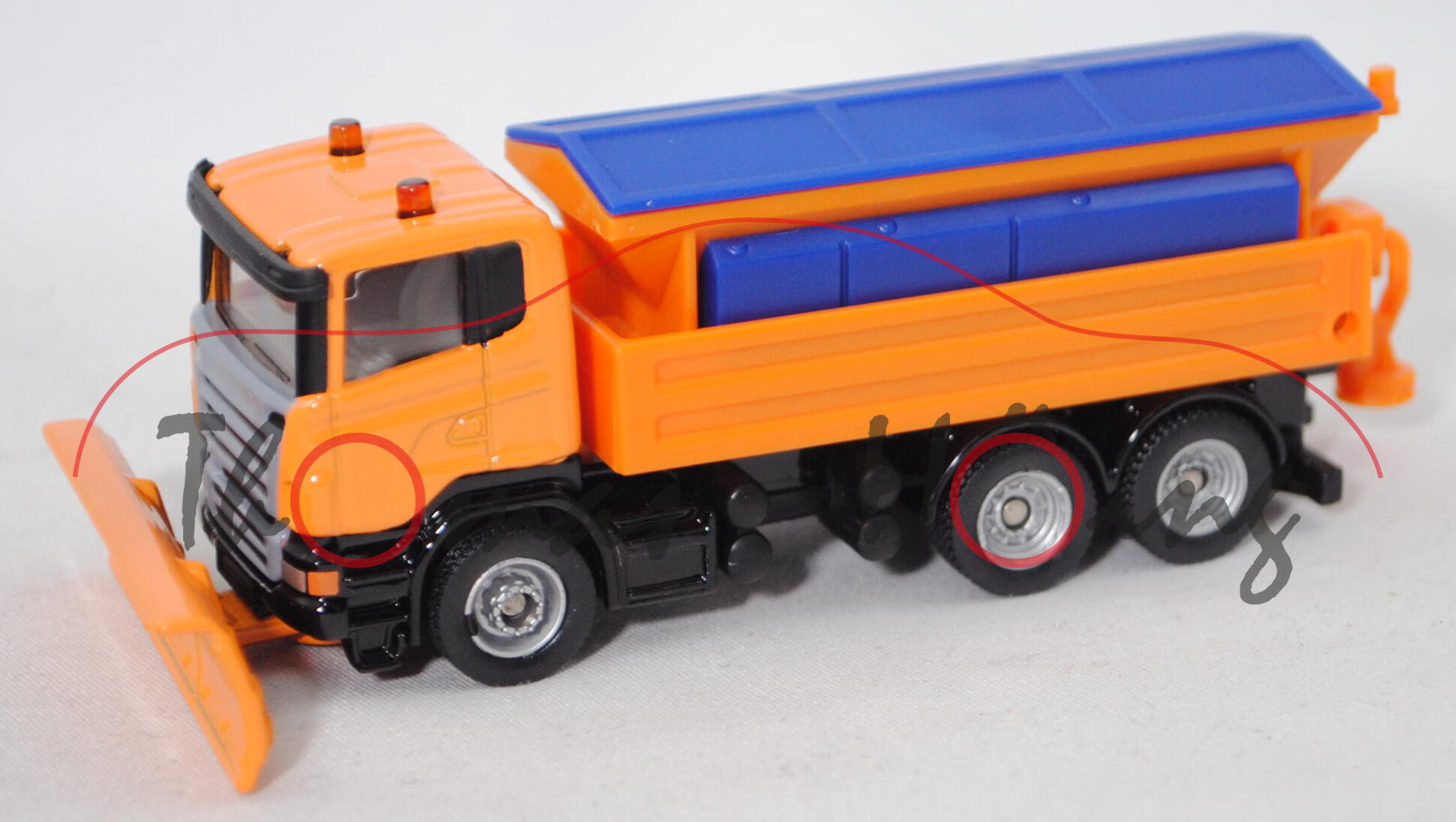 00001 Winterdienst Scania R380 (Mod. 04-09), h.-gelborange/schwarz/blau, Grill silbergrau, L17mpK