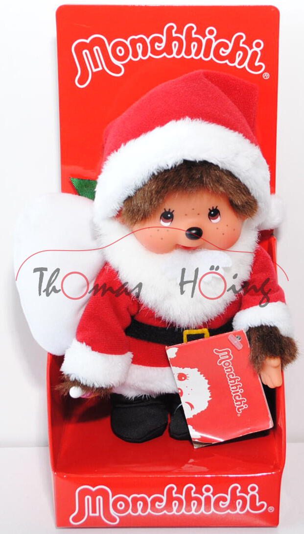 Monchhichi Christmas Santa Claus (Nikolaus), 20 cm groß, Sekiguchi