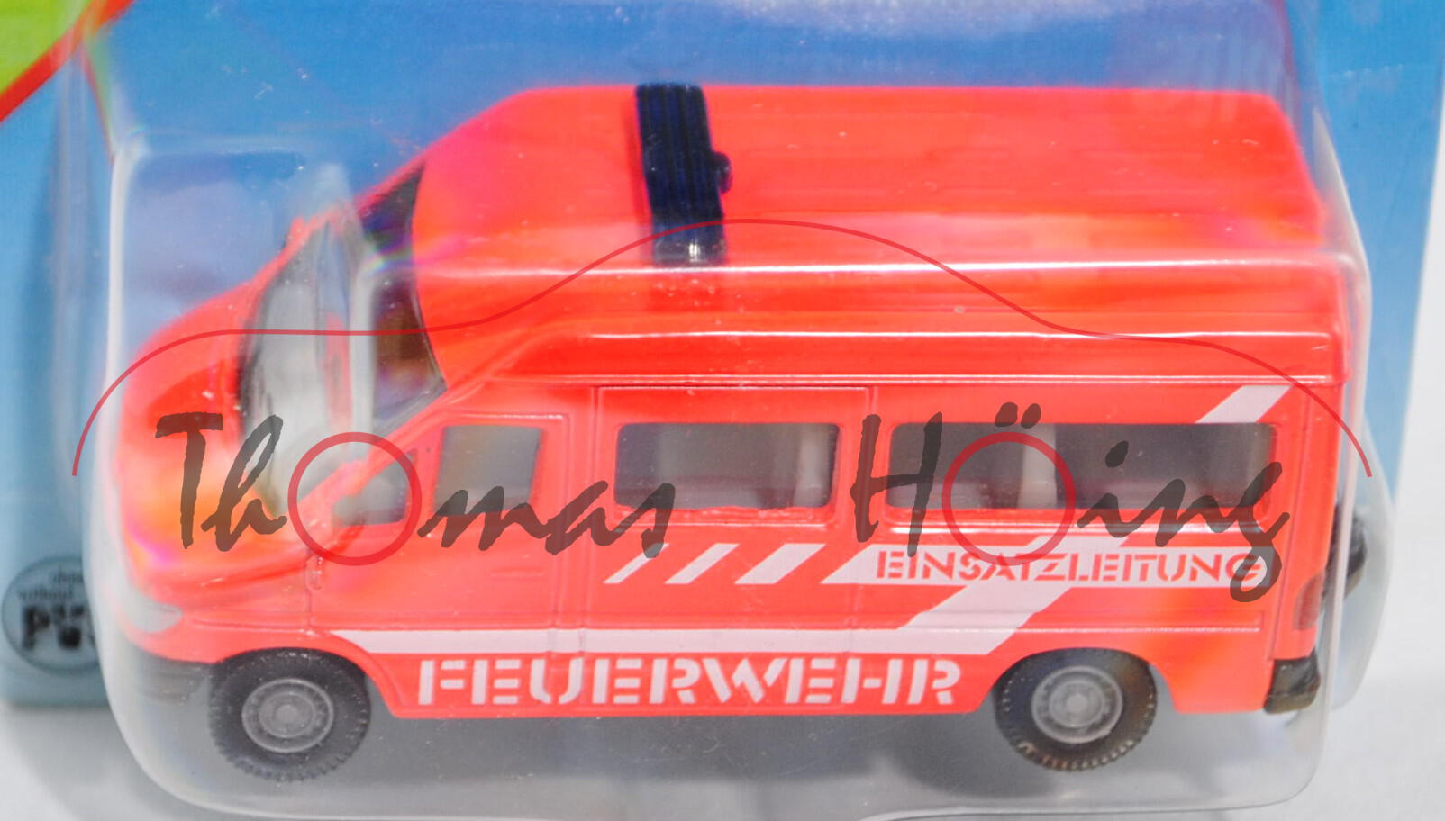 00002 Mercedes-Benz Sprinter I (Modell 95-00) Kleinbus, hell-leuchtrot, FEUERWEHR, SIKU, 1:74, P29a