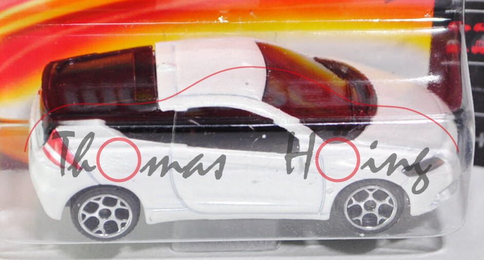 Honda CR-Z (Nr. 220 B), Modell 2010-2013, reinweiß. Heckklappe zu öffnen, majorette, 1:55, Blister