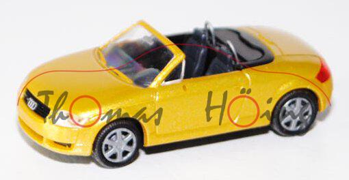 Audi TT Roadster (Typ 8N), Modell 1999-2006, honiggelbmetallic, ohne Heckspoiler, Rietze, 1:87, mb