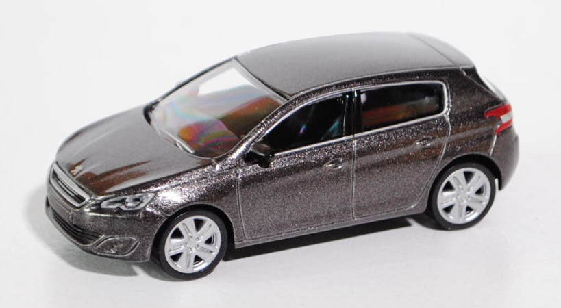 Peugeot 308 (2. Generation, fünftürige Schräghecklimousine), Modell 2013-, umbragraumetallic, ca. 1: