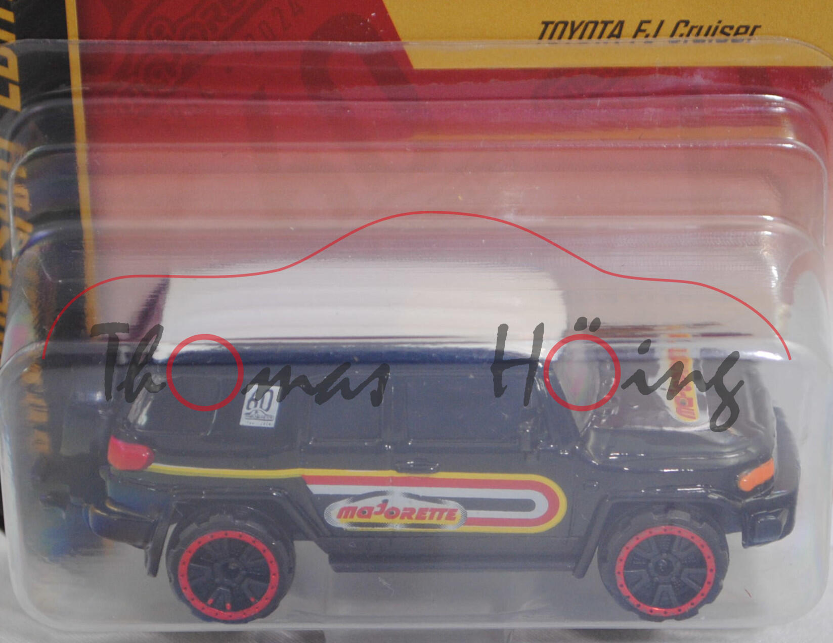 Toyota FJ Cruiser (1. Generation, Baureihe XJ10, Mod. 2006-2022), schwarz, majorette, 1:64, Blister