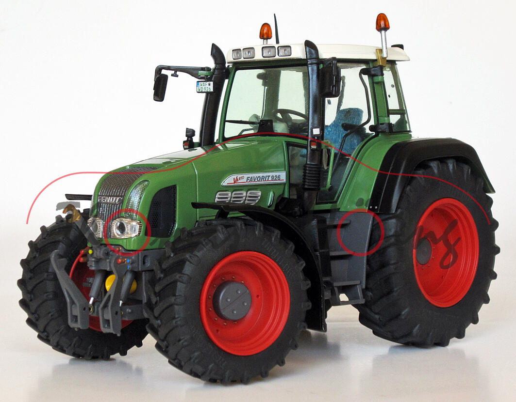 Fendt FAVORIT 926 Vario (2. Generation) (Ausführung 1999 - 2002), resedagrün/grau, Türen zu öffnen,