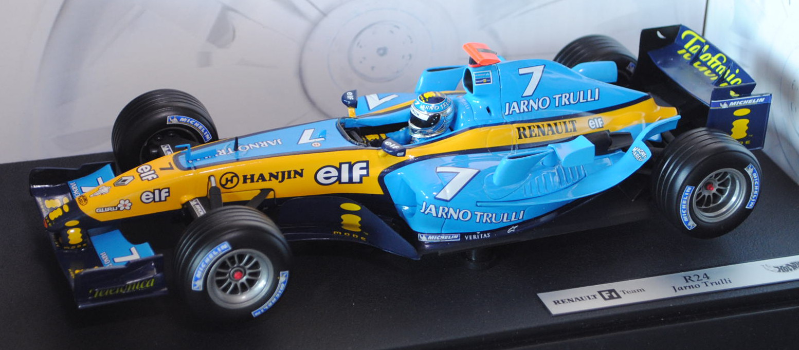 Renault R24, himmelblau/signalgelb, Team Mild Seven Renault F1 Team (3. Platz), Fahrer: Jarno Trulli