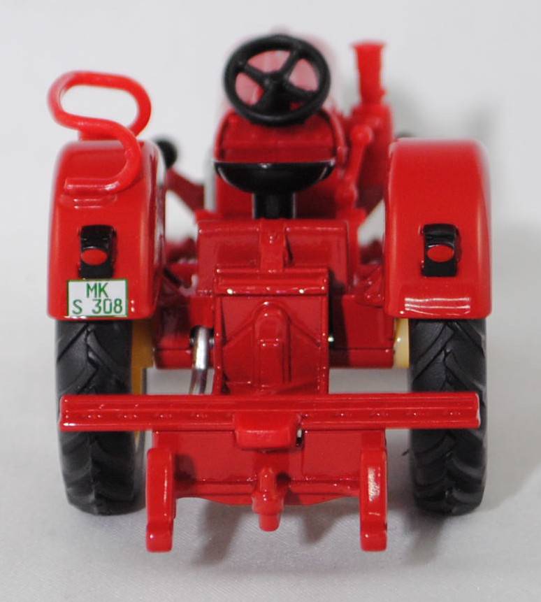 00000 PORSCHE-DIESEL Super N 308 (Baureihe Super, Typ Ackerschlepper, Modell 1957-1960), karminrot, Sitz schwarz, Lenkrad schwarz, MK-S 308, SIKU FARMER CLASSIC, 1:32, L17mpK