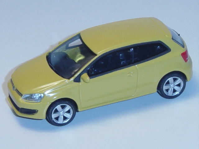 VW Polo, savanne-gelb, 1:50, Norev, Werbeschachtel