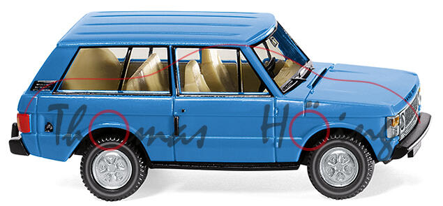 Range Rover «Classic» Dreitürer (Mod. 70-85), himmelblau, Wiking, 1:87, mb