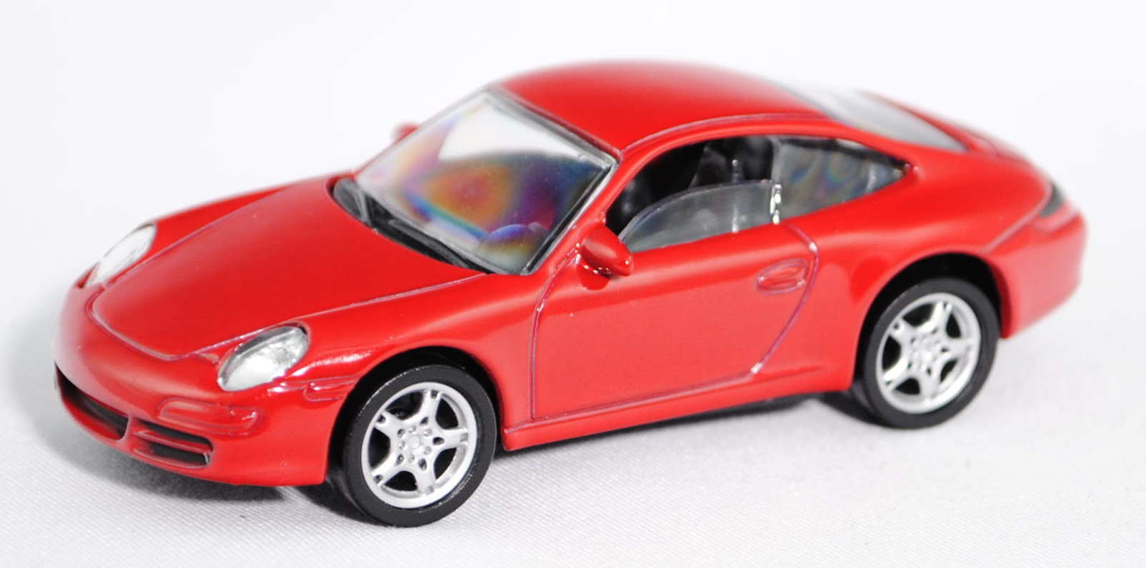 Porsche 911 Carrera S (Typ 997, Modell 2004-2008), karminrot, ca. 1:56, Norev SHOWROOM, mb