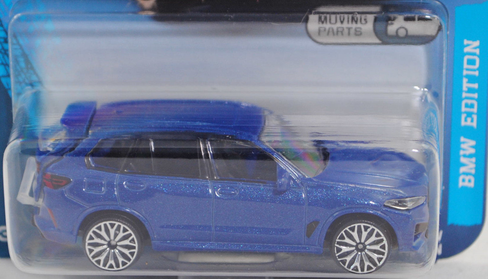 BMW X5 M Competition (F95, LCI 2023, Modell 2023-) (Nr. 244H), hell-kobaltblaumetallic (marina bay blue metallic), majorette, 1:64, Blister (BMW EDITION PREMIUM CARS)