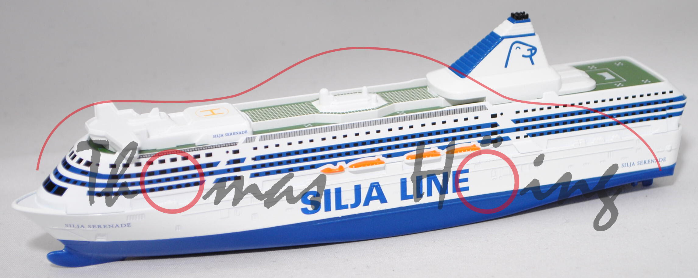 05301 EE RoRo-Kreuzfahrtfähre Silja Serenade, weiß, Außendeck grün, SIKU, 1:1000, L17mpK (Limited)