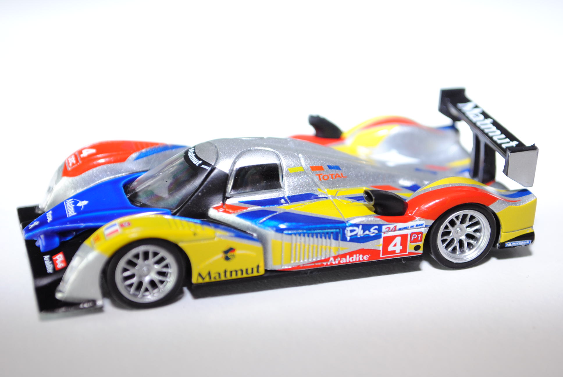 Peugeot 908, silber/blaumetallic/gelb/rot, Matmut / TOTAL / 4, 1:50, Norev Racing, mb