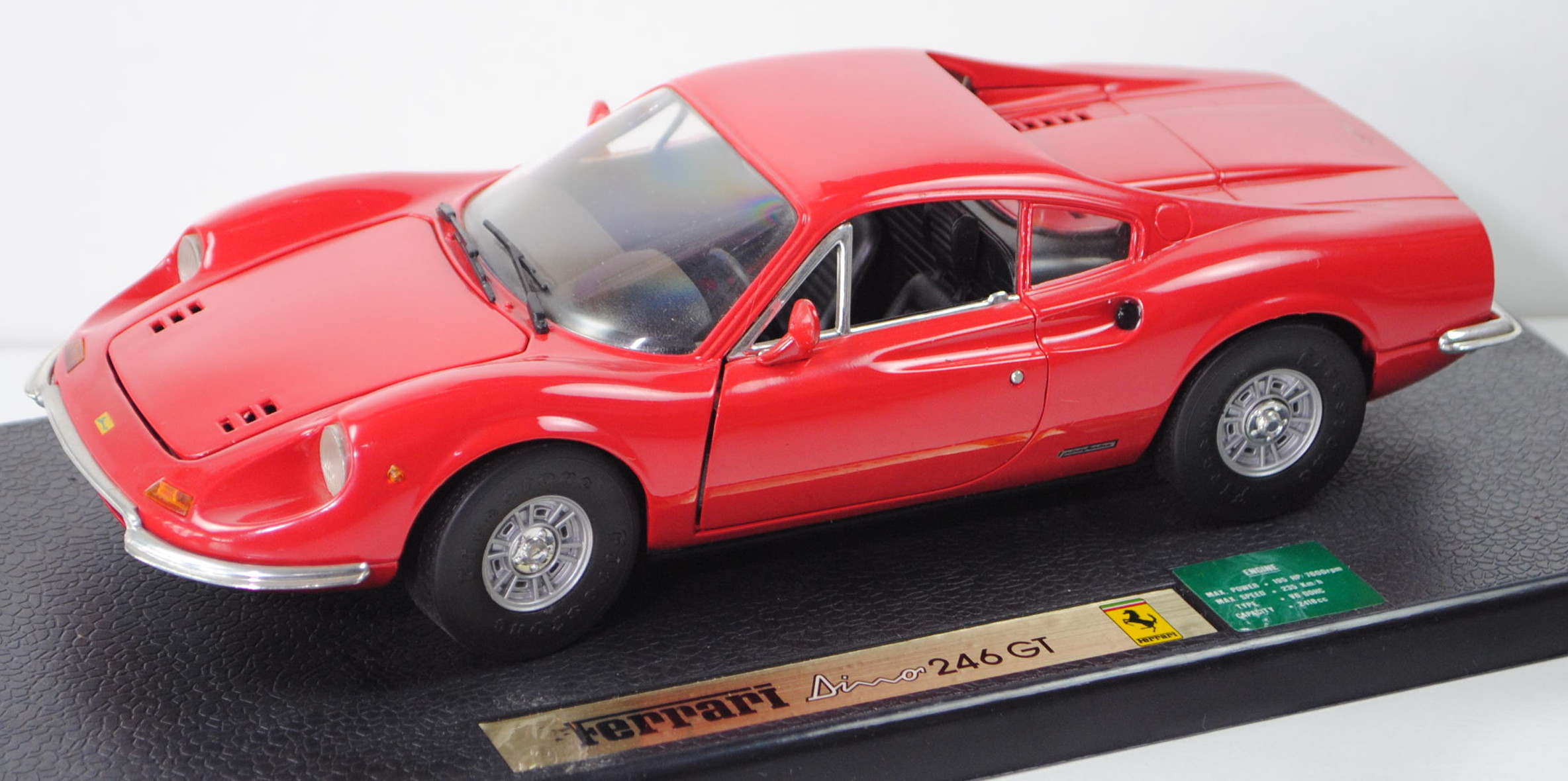 (Ferrari) Dino 246 GT (Tipo 607, Modell 1969-1974), hell-karminrot, ANSON, 1:18, mb (Vitrinenmodell)