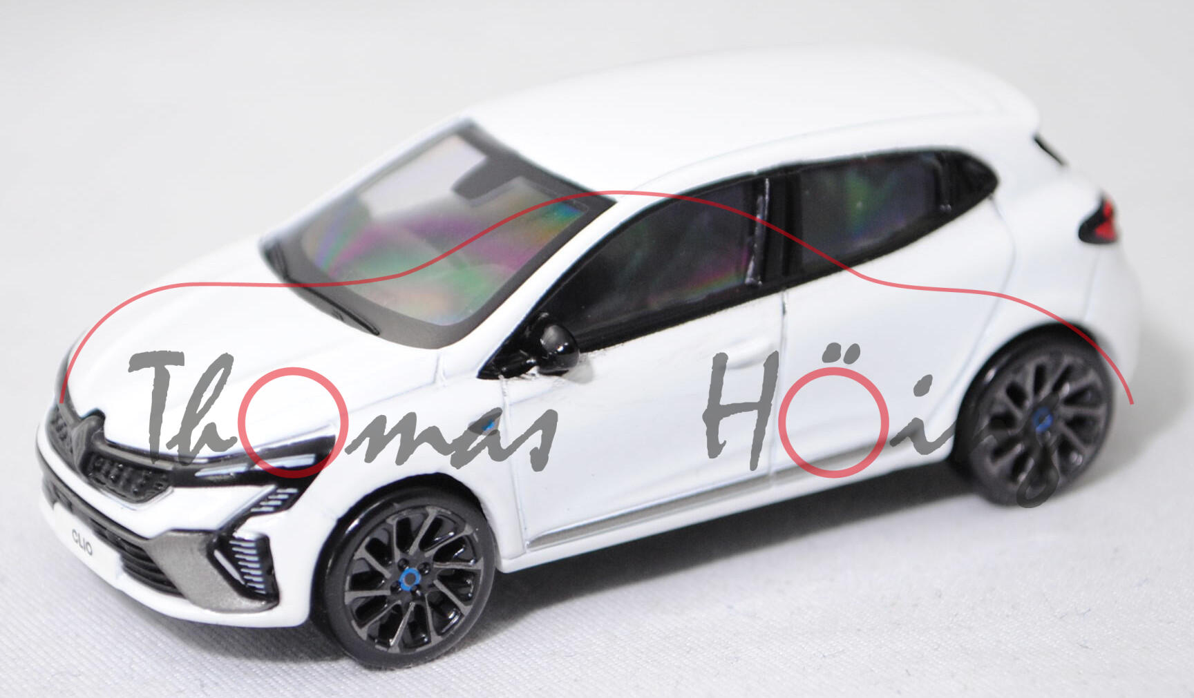 Renault Clio V TCe 90 Esprit Alpine (RJA, Modell 2023-), glacier white/arktis-weiß, Norev, 1:64, mb