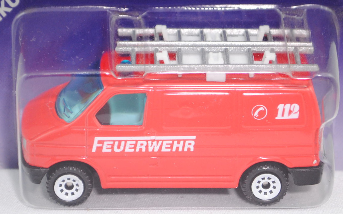 00005 VW T4 Transporter Kastenwagen (Modell 1990-1995) Feuerwehr-Gerätewagen, verkehrsrot, innen lic