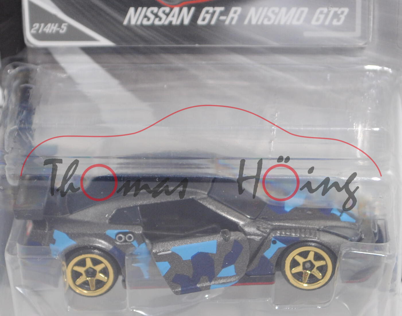 Nissan GT-R NISMO GT3 2018 (Mod. 2018-), hell-graphitgraumet., Nr. 214H-5, majorette, 1:64, Blister