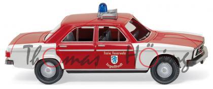 Feuerwehr - Audi 100 (C1, Typ 104, Mod. 68-73), rot, Freiw. Feuerwehr / Ingolstadt, Wiking, 1:87, mb