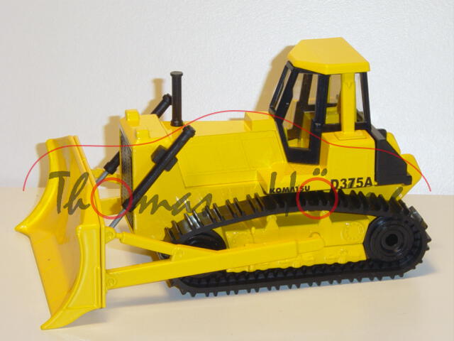 00000 KOMATSU D375A-3 Planierraupe (Modell 1996-2003), hell-signalgelb/schwarz, L15