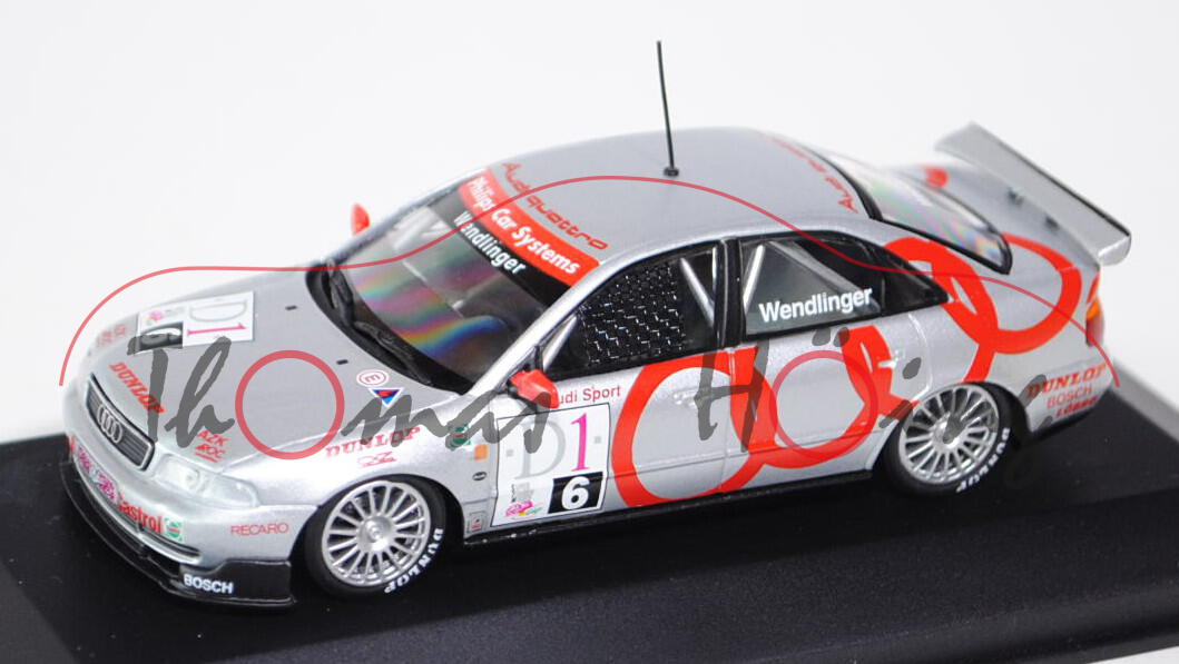 Audi A4 quattro STW 1996 (B5, Typ 8D), Modell 1994-2000, silber, Fahrer: Karl Wendlinger, Nr. 6, Tea