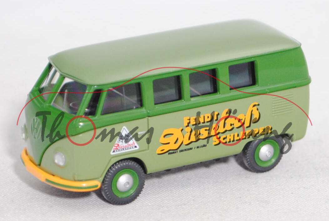 VW Transporter T1 1100 Kastenwagen (Typ 2 T1, Mod. 50-54), grün, FENDT / Dieselroß, Wiking, 1:87, mb