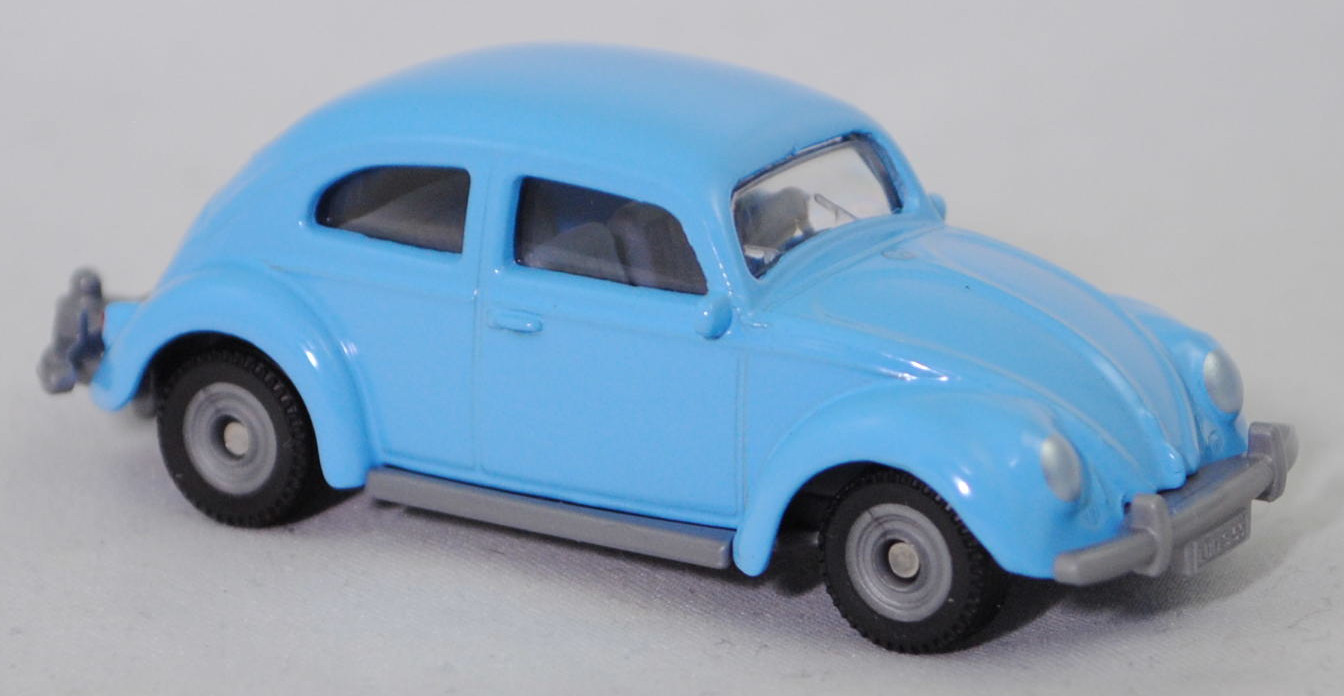 00000 VW 1200 Export-Limousine (Käfer) (1. Generation, Typ 11 Modell 113, Modell 1955-1957), hell-lichtblau (vgl. horizontblau), SIKU SUPER, 1:56, P29f