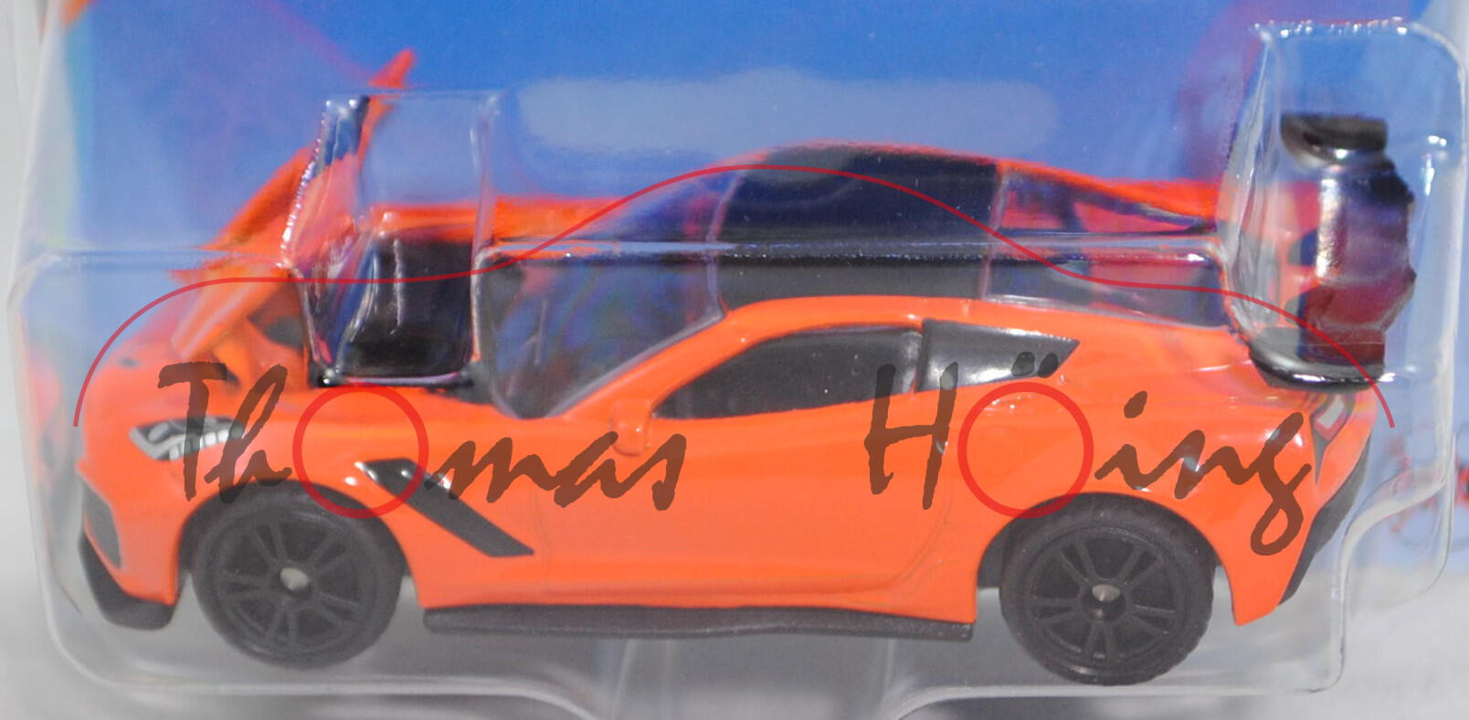 00000 Chevrolet Corvette ZR1 Coupé (Typ C7, Modell 2018-), sebring orange/schwarz, B49, SIKU, P29e