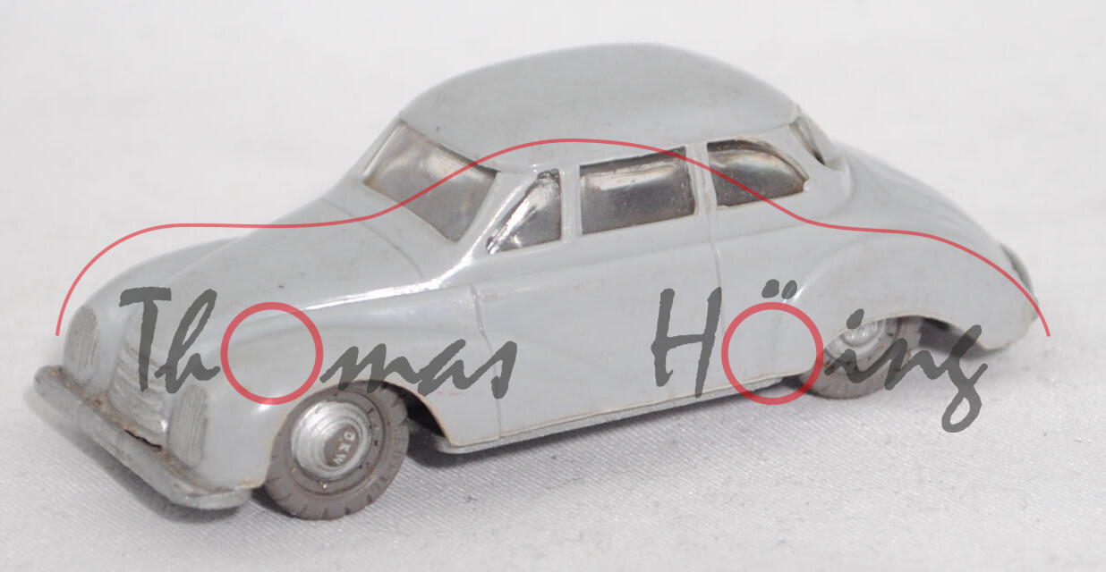 00003 DKW Sonderklasse (Typ F 91 Limousine, Modell 1953-1955), silbergrau, RV 23, Siku-Plastik 1:60