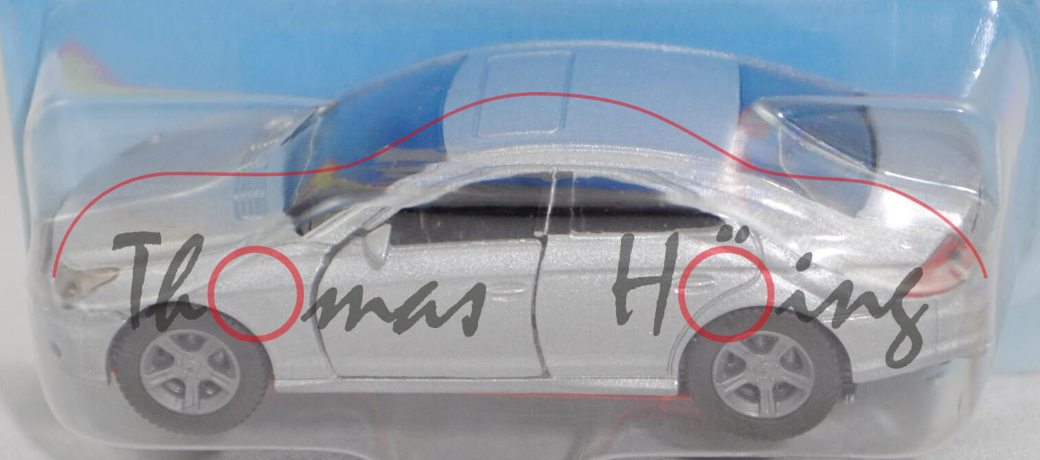 00001 Mercedes-Benz CLS 500 (Baureihe C 219, Modell 2004-2006), silbergraumetalic, SIKU, 1:58, P29a